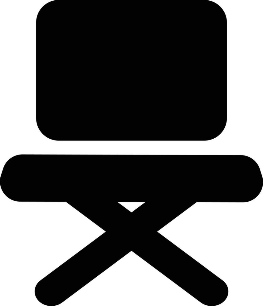 aislado icono de del director silla en plano estilo. vector