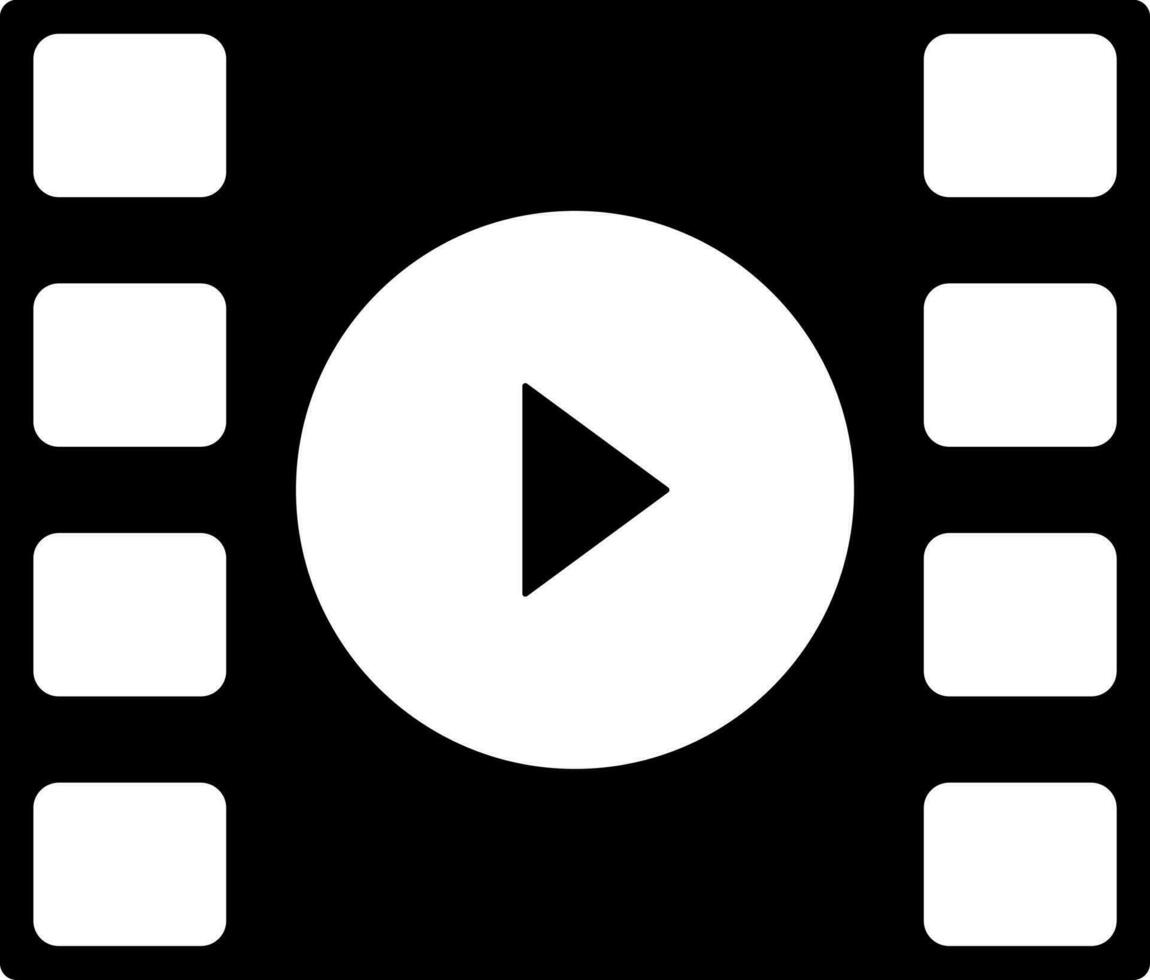 Short film icon in cinema in isolated. vector