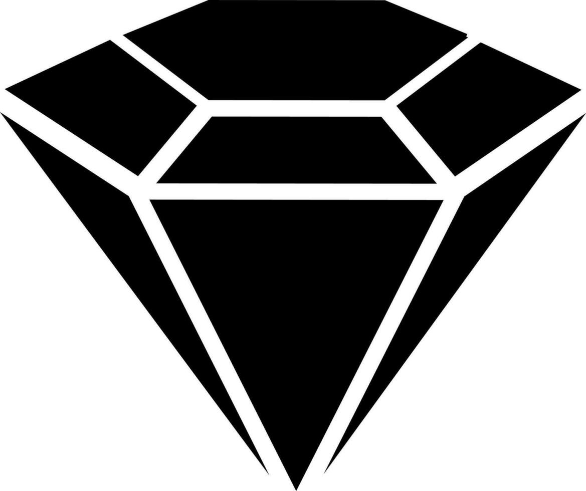 Illustration of a Black and White diamond. vector