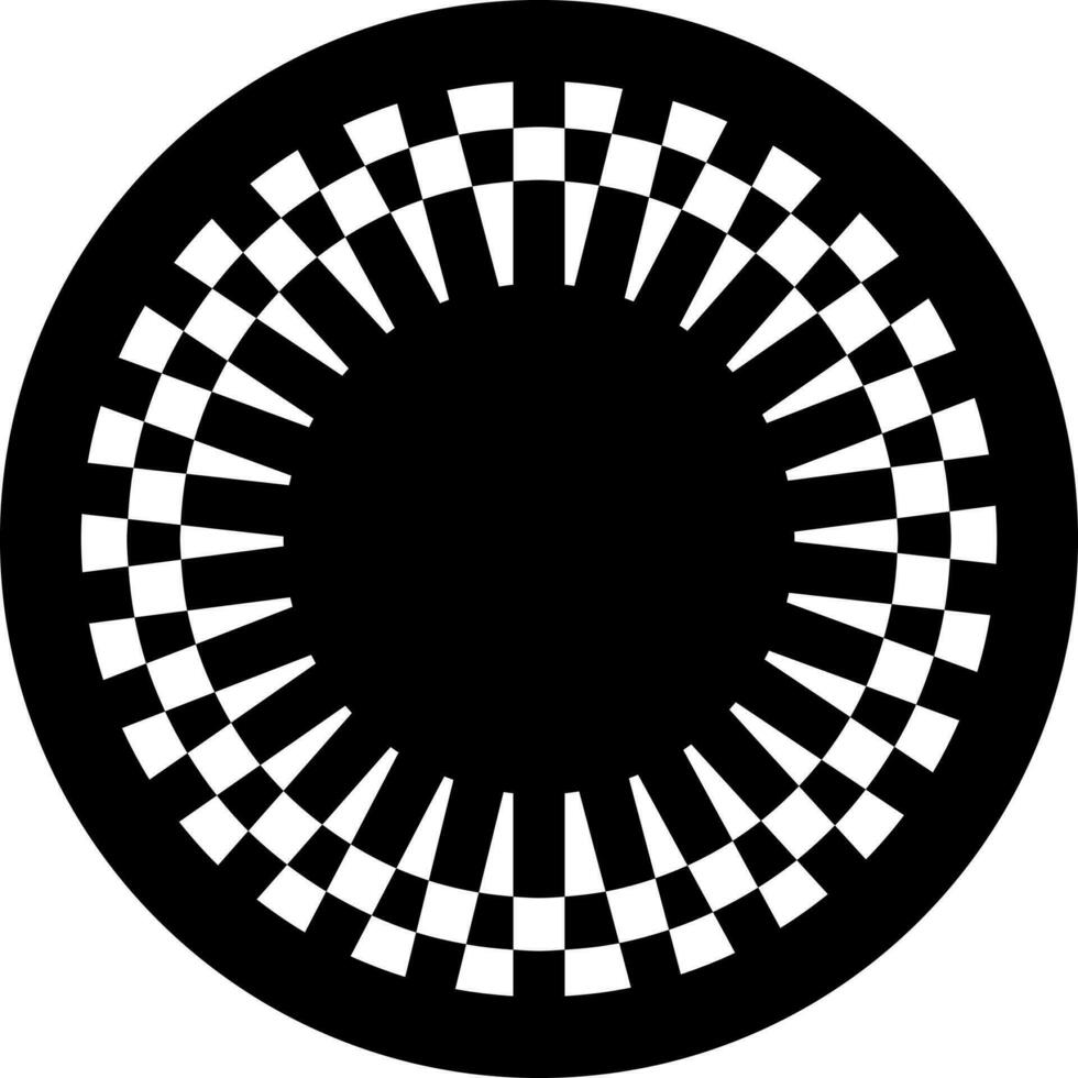 Black and White cassino chip icon. vector