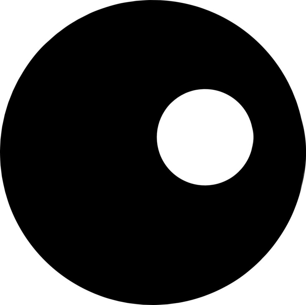 Isolated Black and White billiard ball. vector