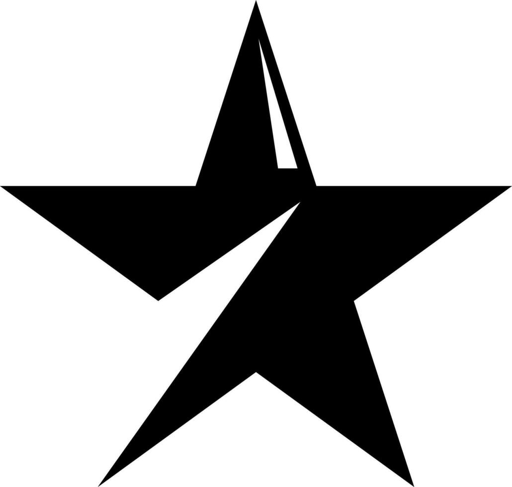 plano estilo estrella hecho por negro y blanco color. vector