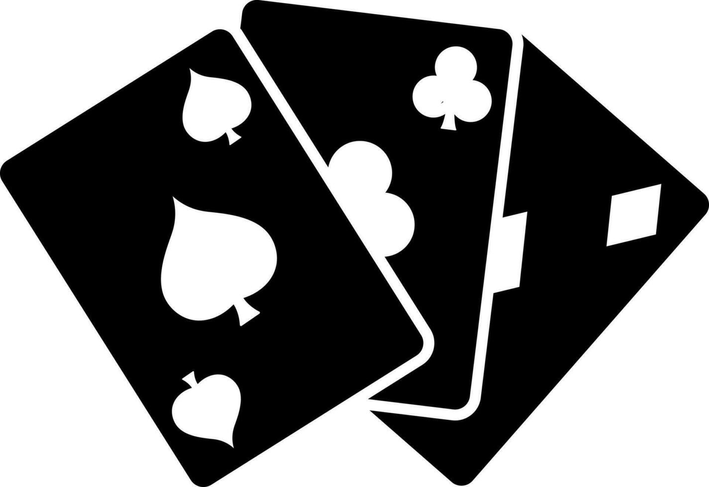 Black and White playing cards. vector