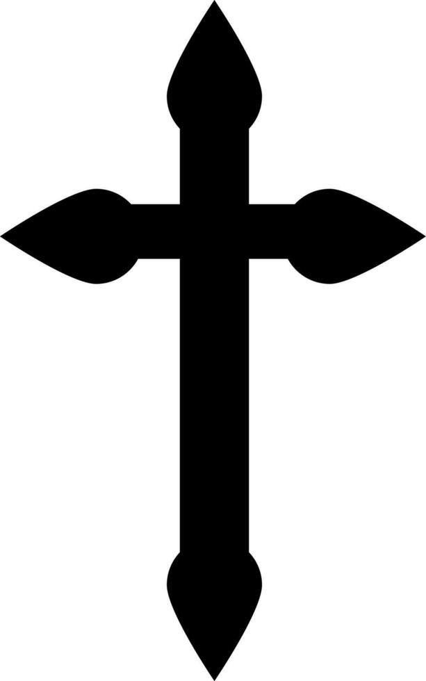 Christian cross symbol or icon on background. vector