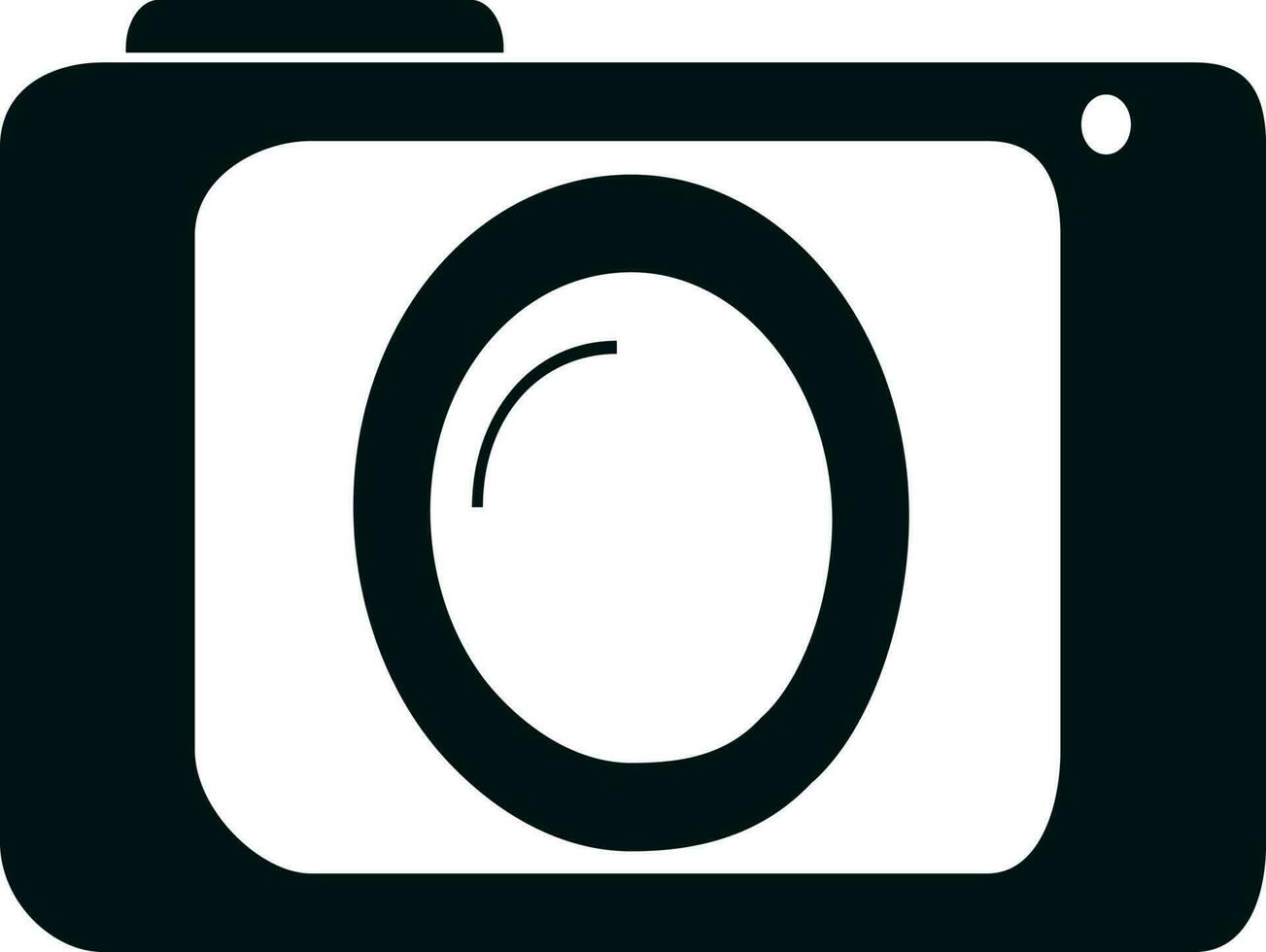 Black and white digital camera. vector