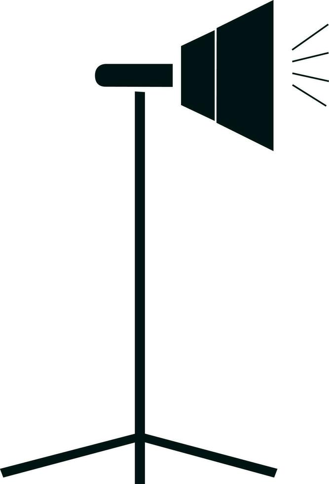 Studio spot light. Glyph icon or symbol. vector