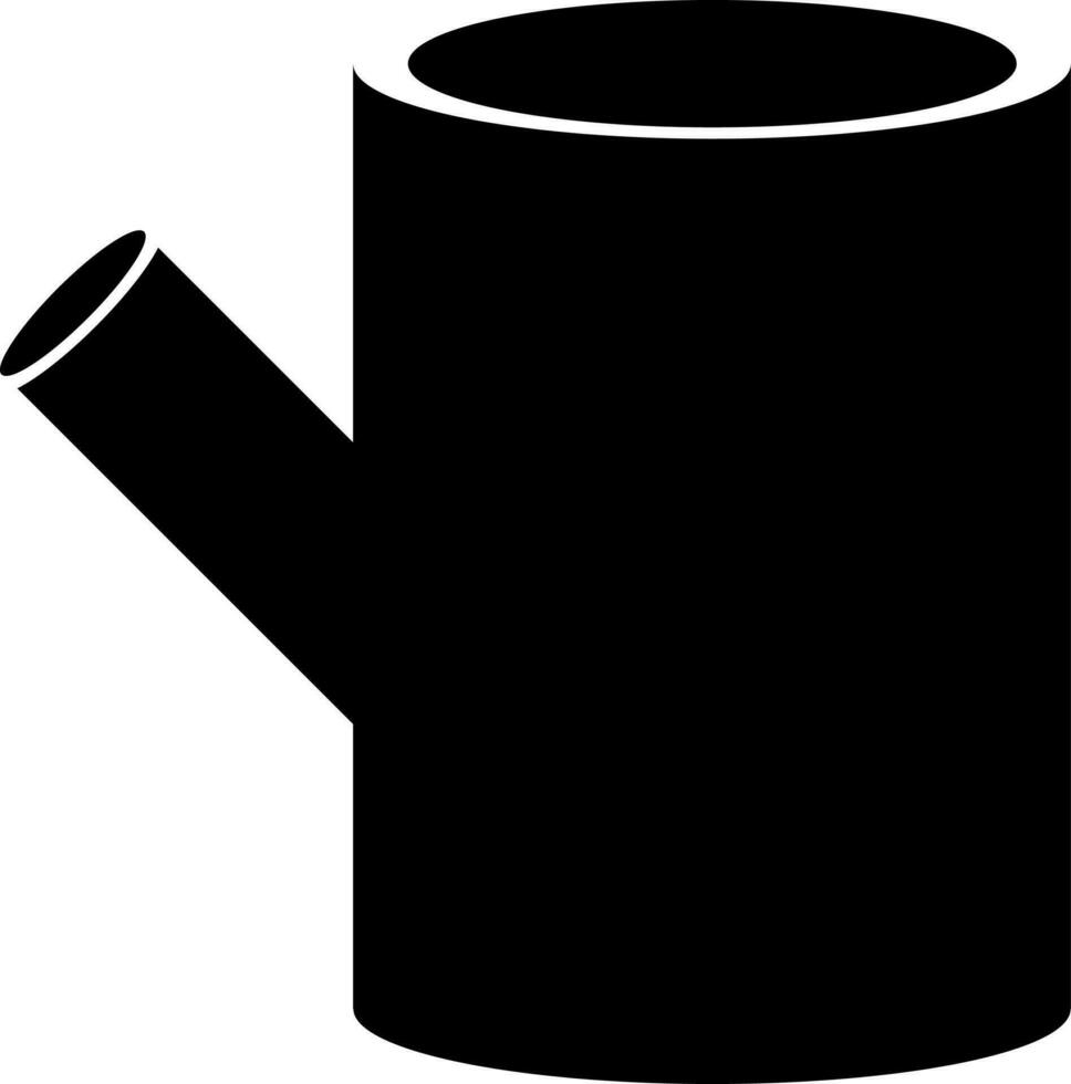 Glyph icon or symbol of wooden log. vector
