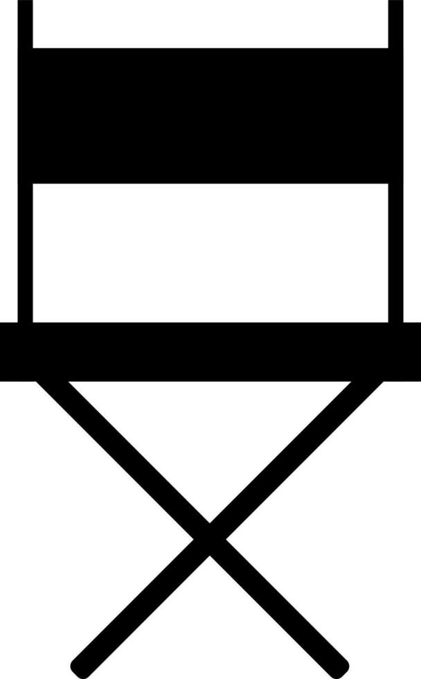 Camping chair icon in black color. vector