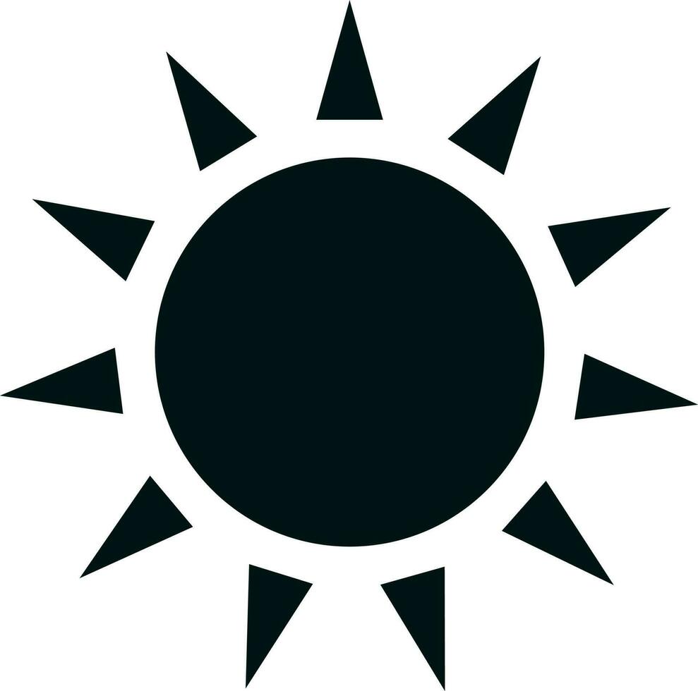 Illustration of a sun in flat style. vector