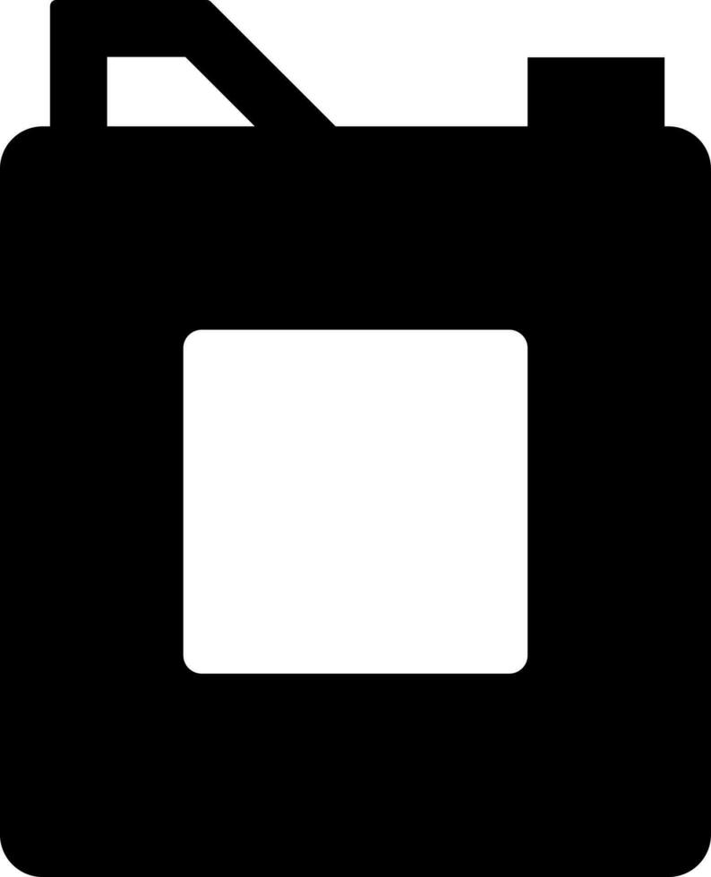 Glyph icon or symbol of jerrycan. vector