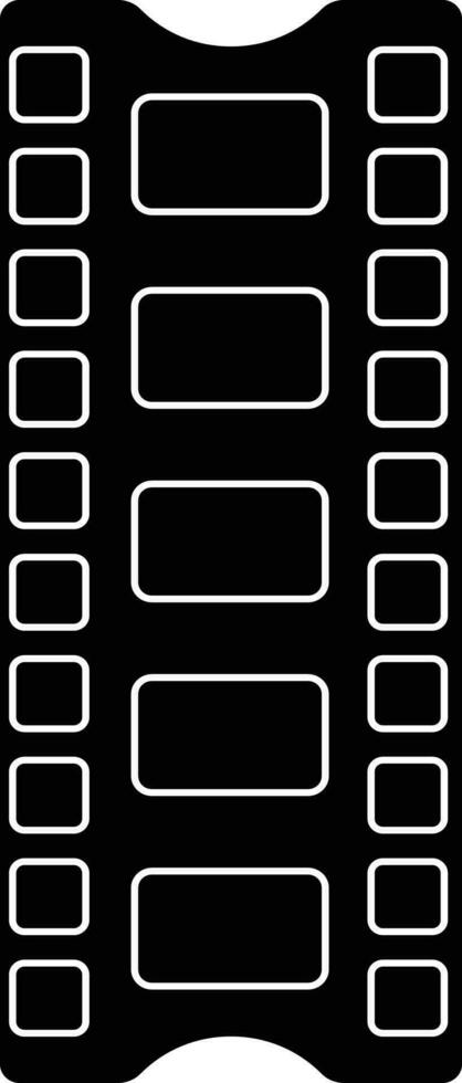 Black and White film strip in flat style. vector