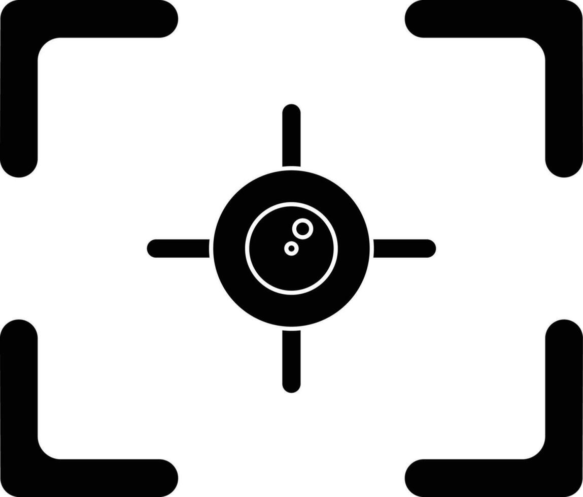 Illustration of a camera focus in black color. vector