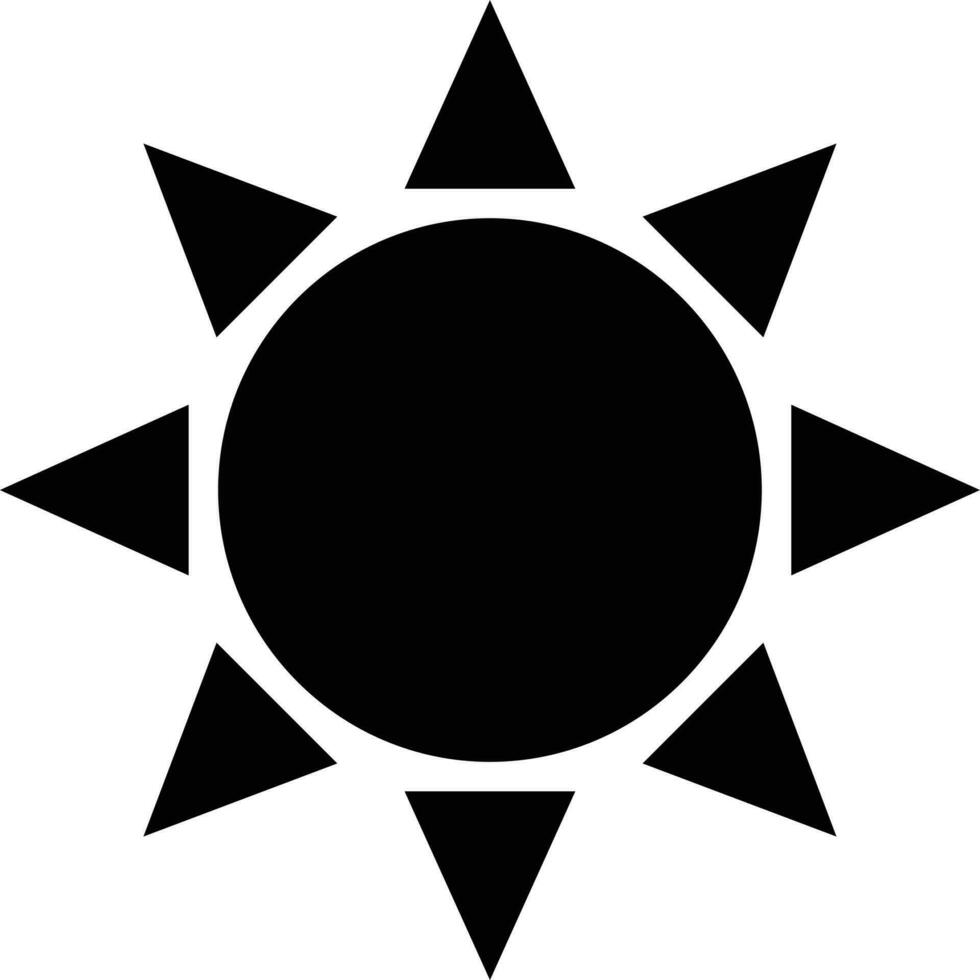 Sunlight mode in black color. vector