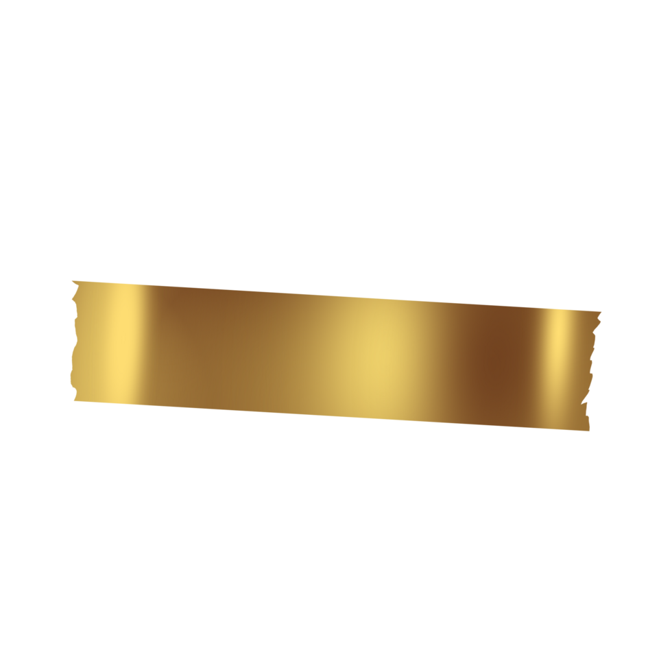 Ripped gold sticky paper png