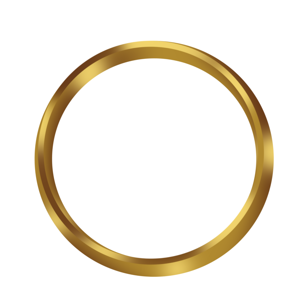 Circle gold frame png