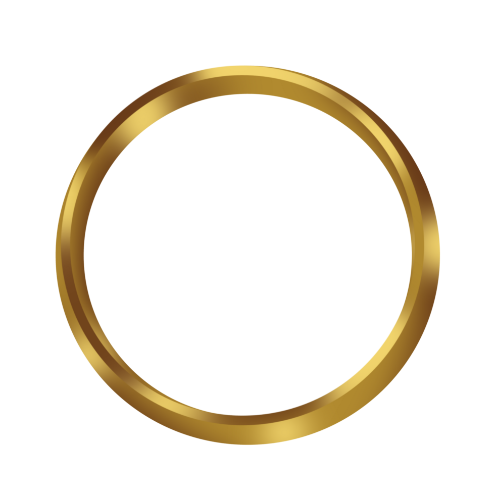 Circle gold frame png