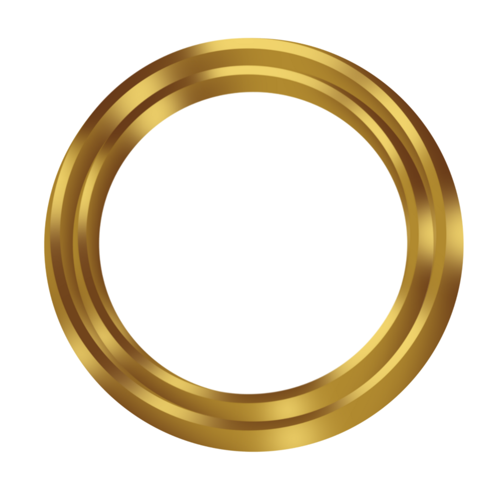 cirkel guld ram png