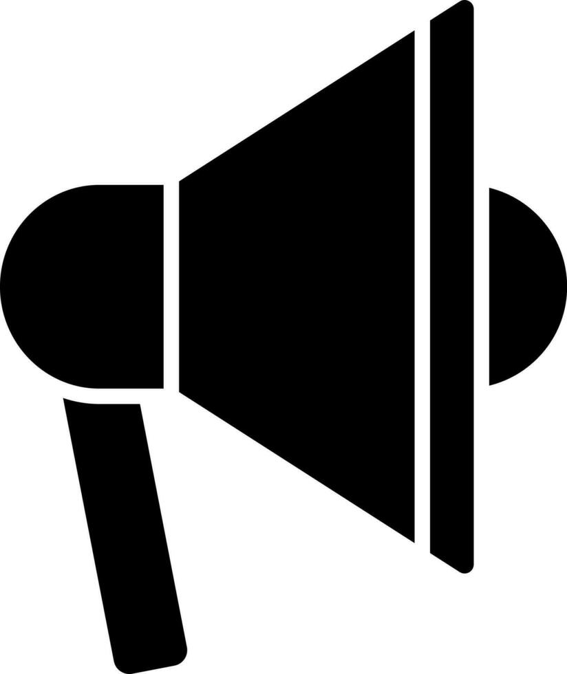 Illustration of megaphone glyph icon. vector