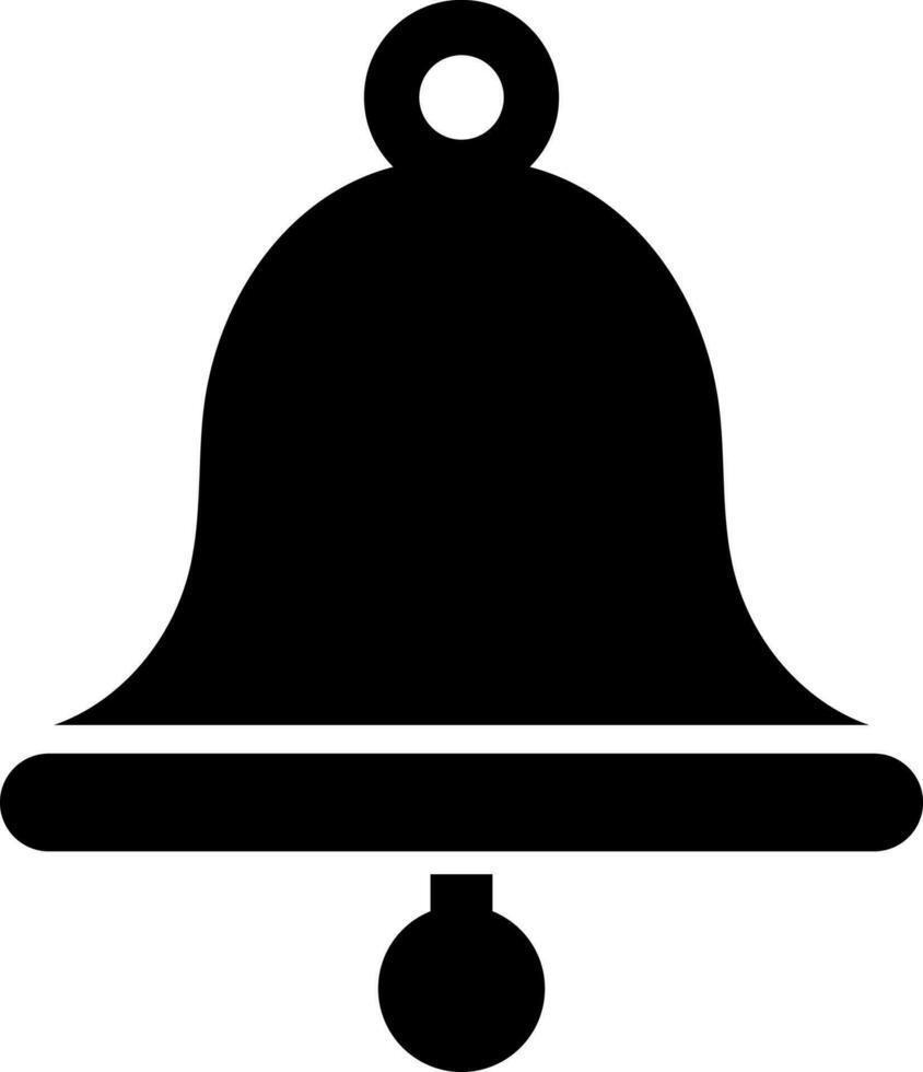 Bell icon in black color. vector