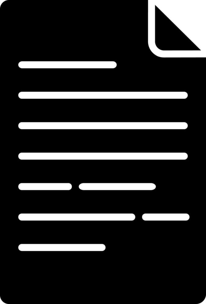 Blank note page icon in Black and White color. vector