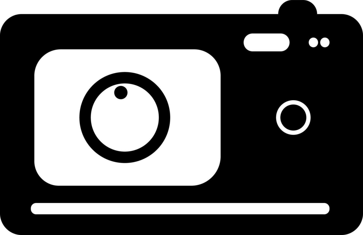 Isolated camera in Black and White color. vector