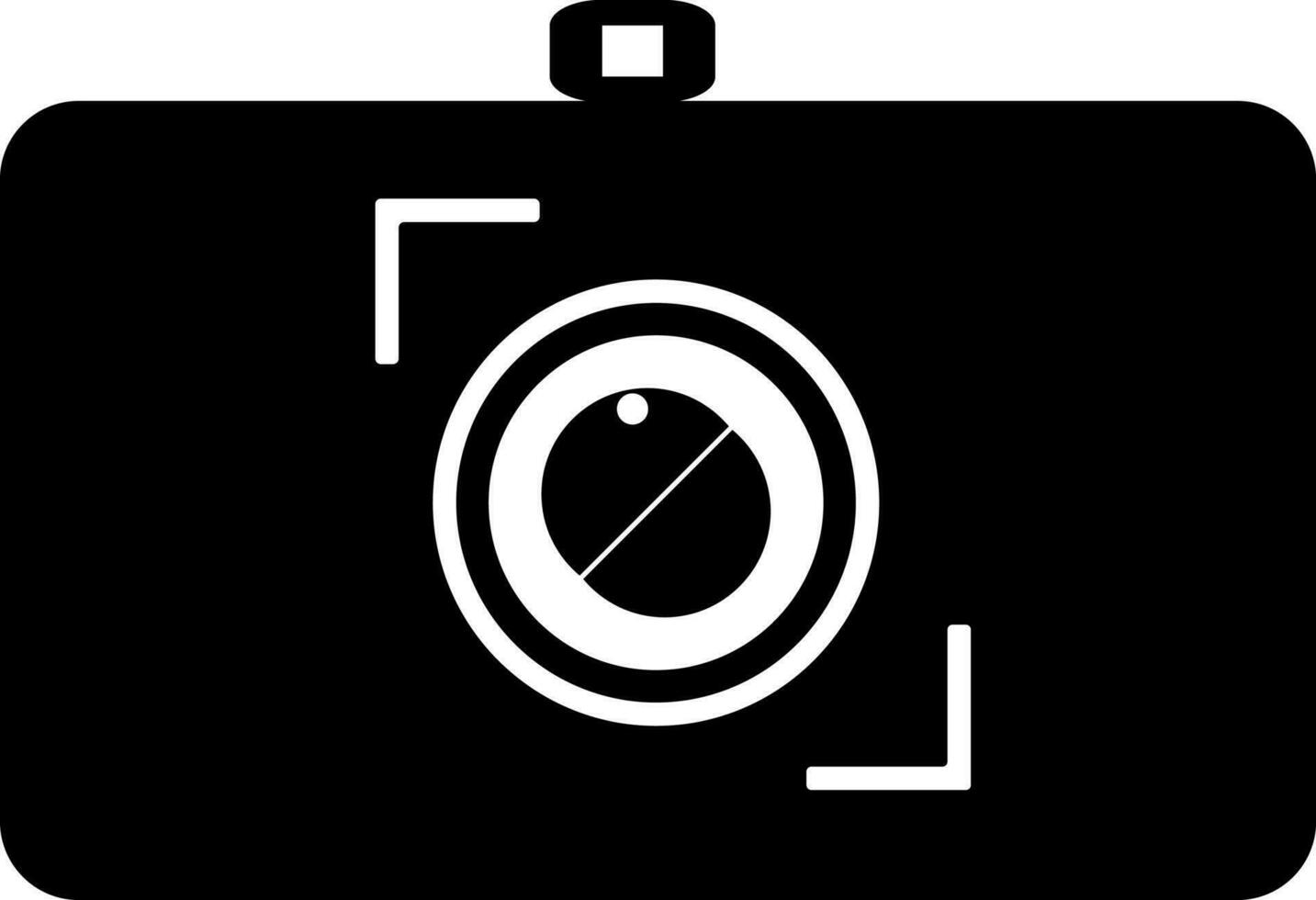 Black and White illustration of a camera. vector