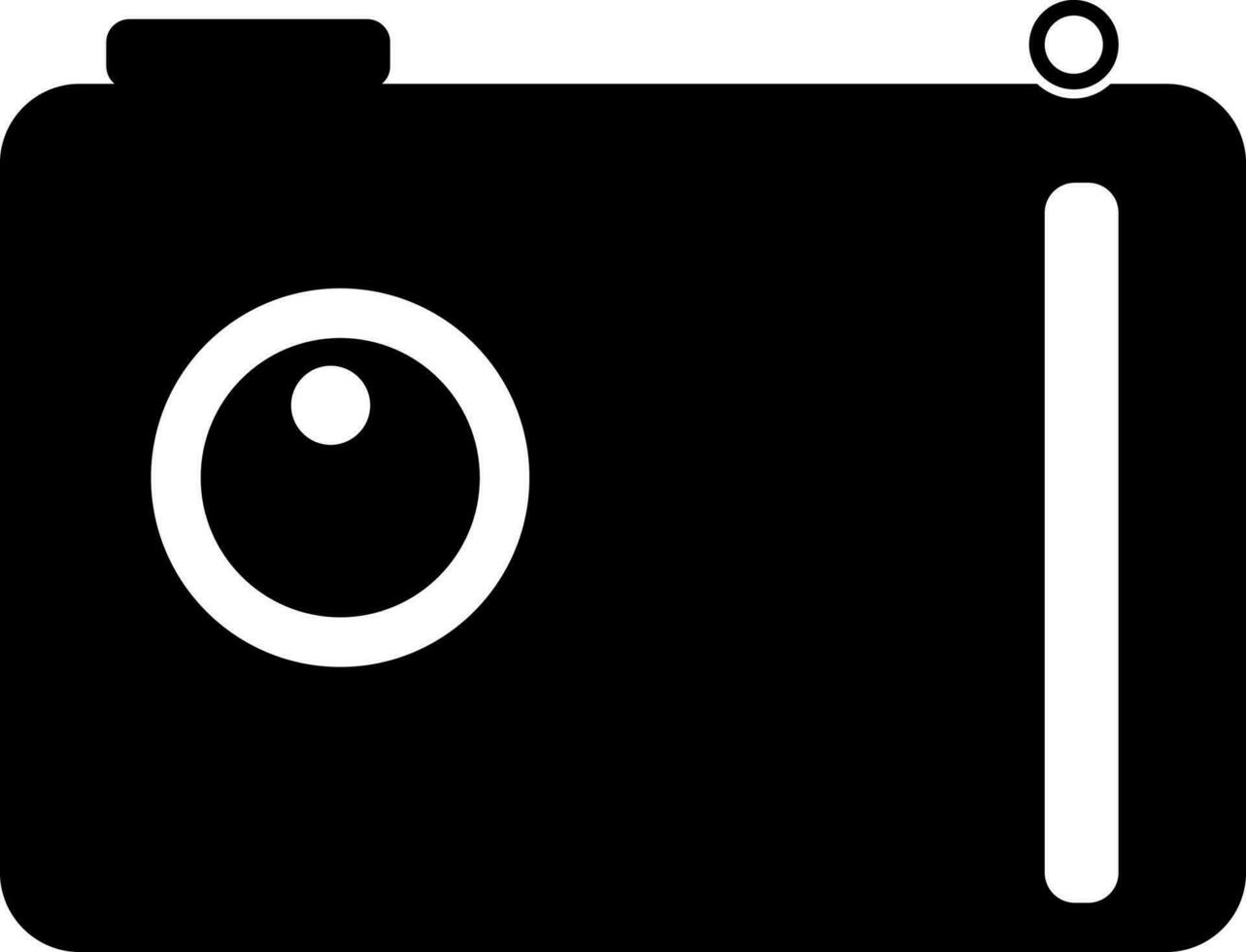 Black and White illustration of a camera. vector