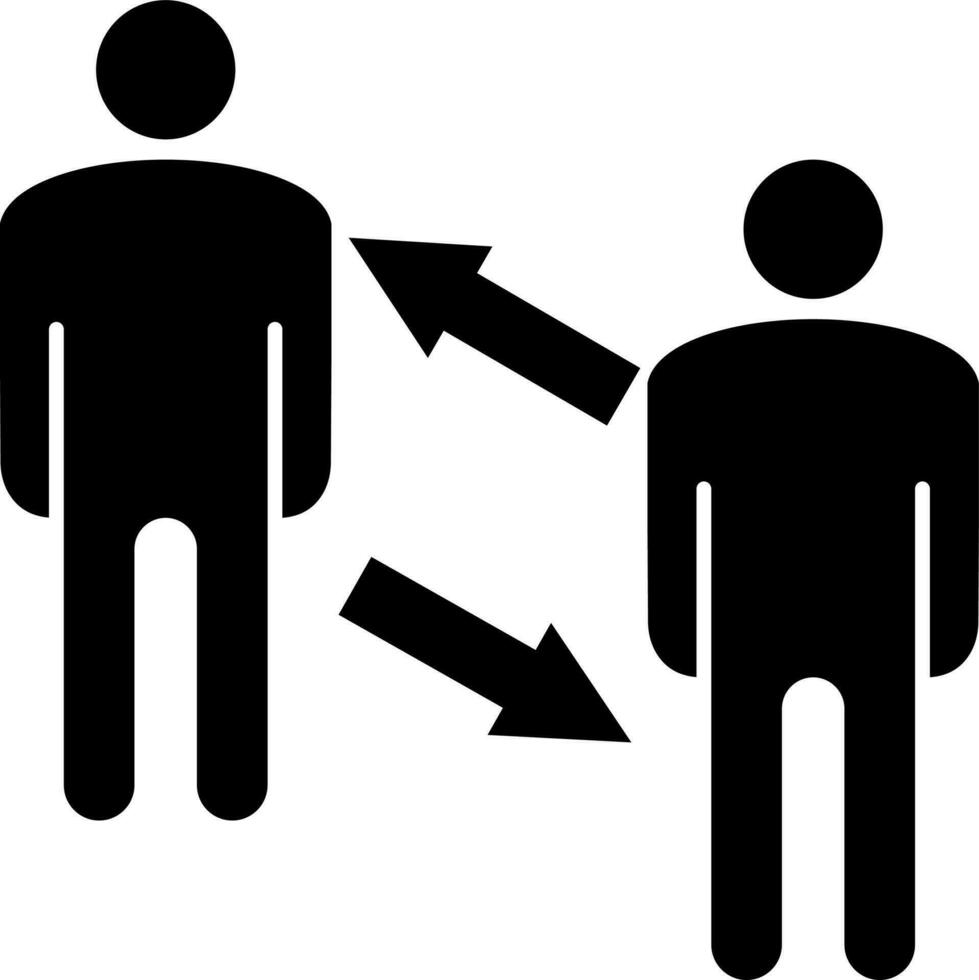 Illustration of black connection icon. vector