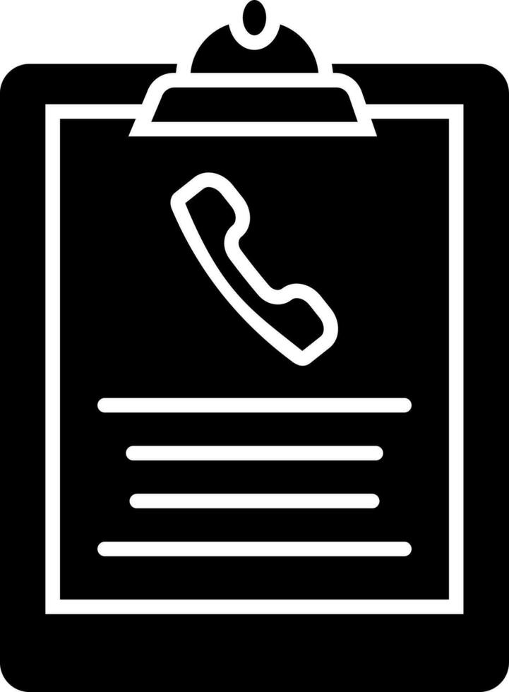 Illustration of Black and White clipboard icon. vector