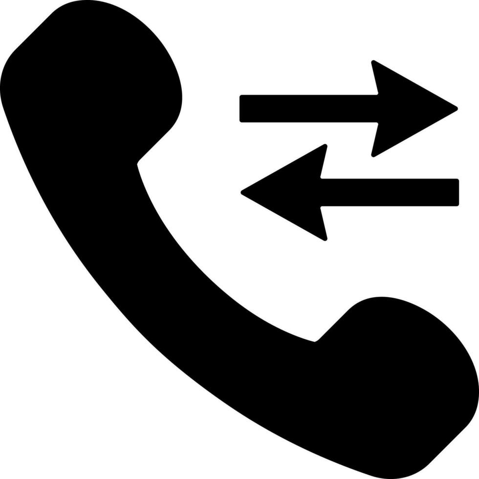 Transfer or exchange phone call icon. vector