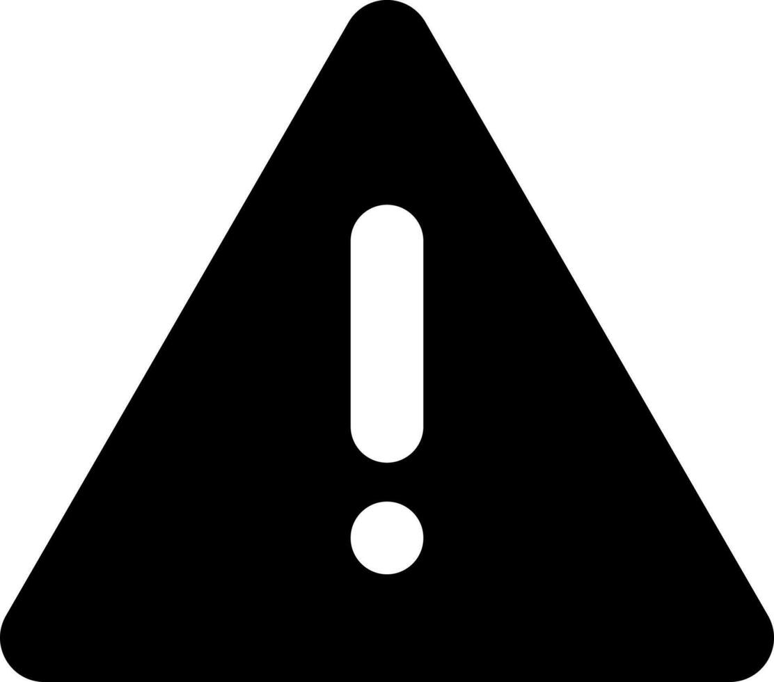 Warning message glyph icon or symbol. vector
