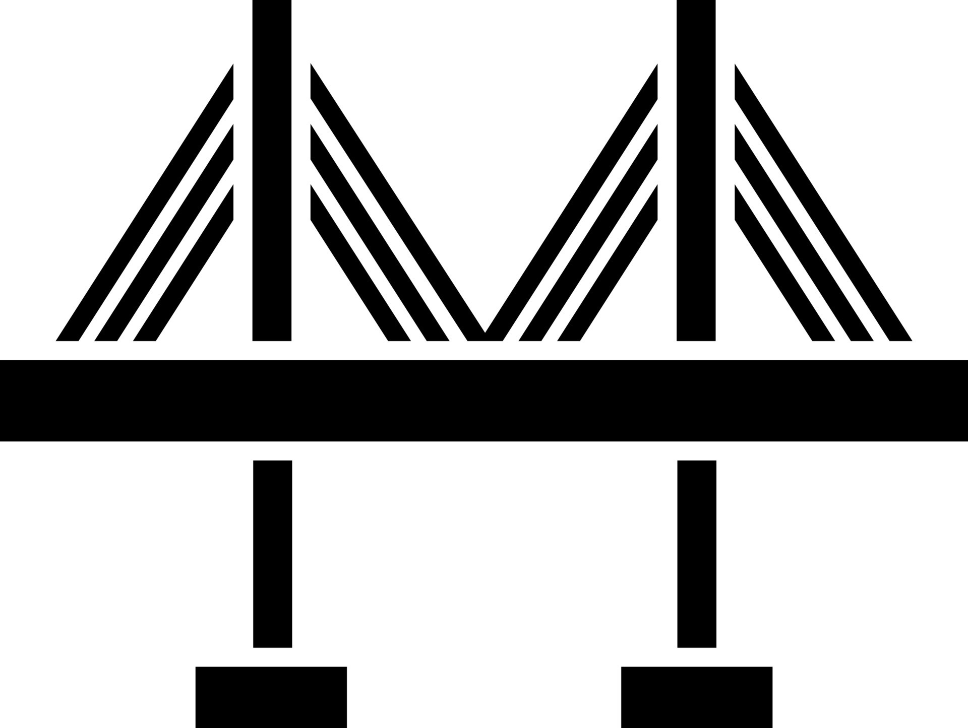 Illustration of cablestayed bridge icon. 24281292 Vector Art at Vecteezy