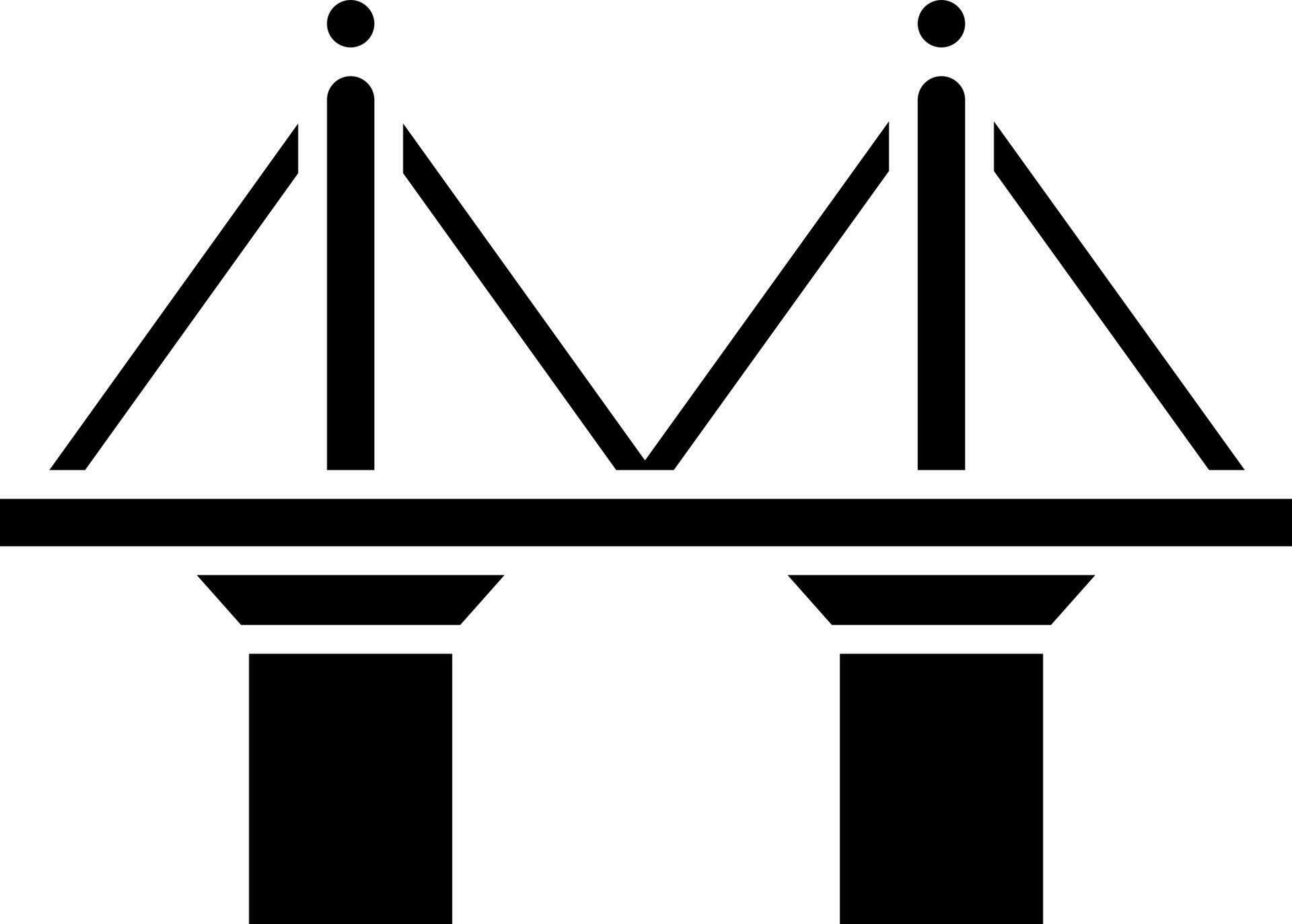 Cablestayed bridge glyph icon. 24281299 Vector Art at Vecteezy