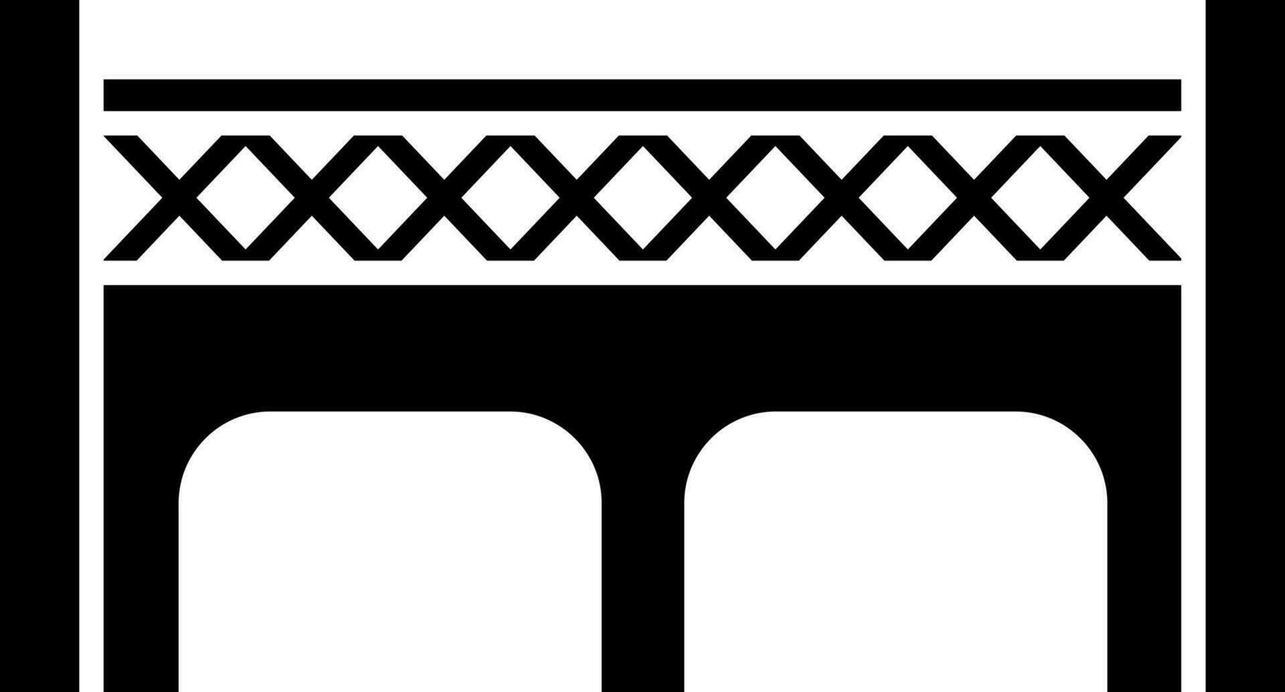 Flat style aqueduct bridge icon. vector