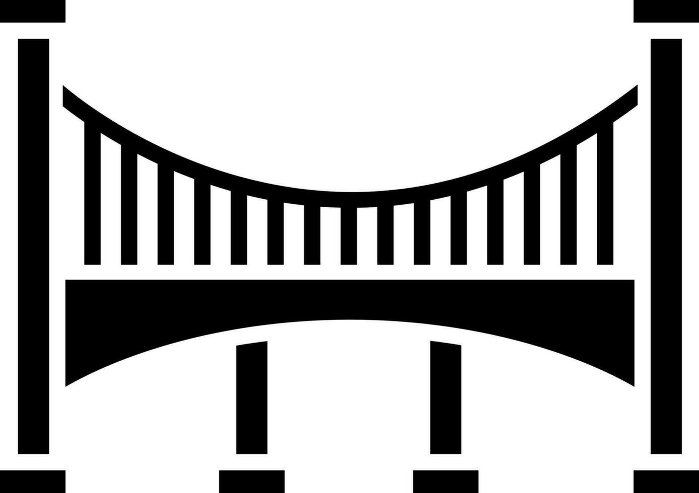 Illustration of golden gate bridge icon. vector