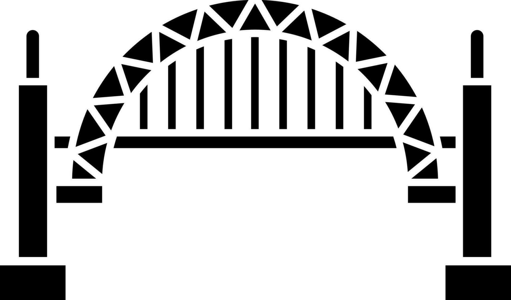 Illustration of sydney harbour bridge icon. vector