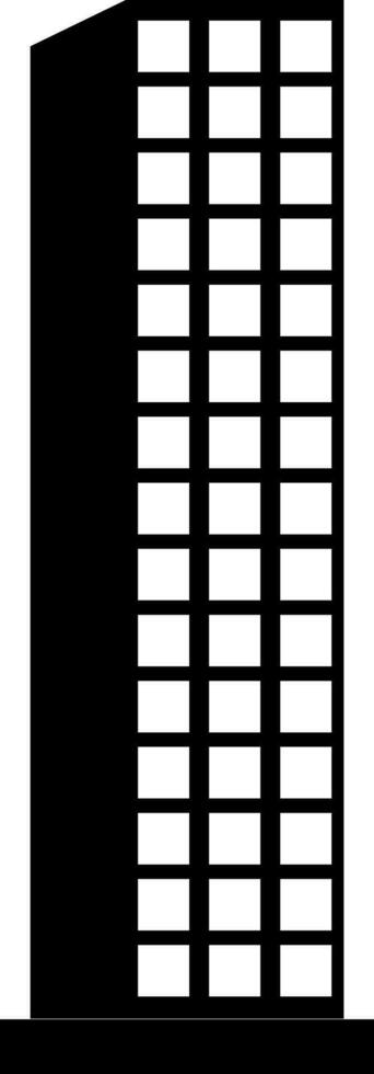 Illustration of Black and White apartment icon. vector