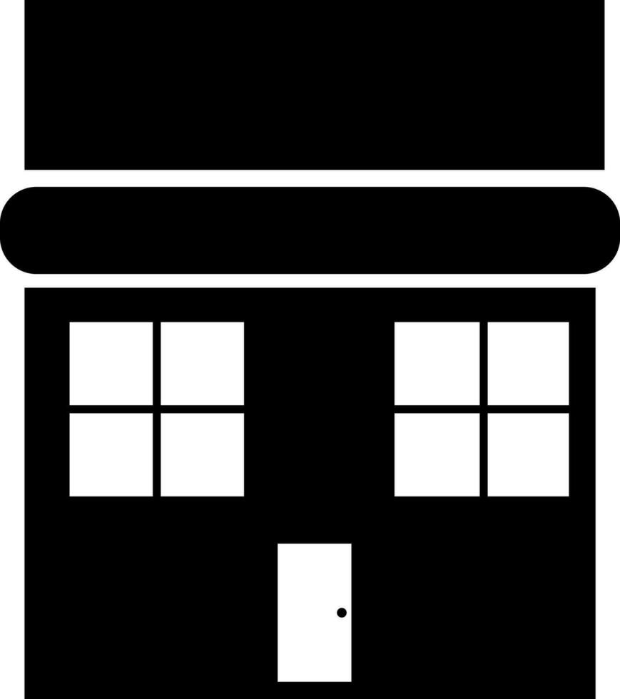 Isolated of black store or supermarket icon. vector