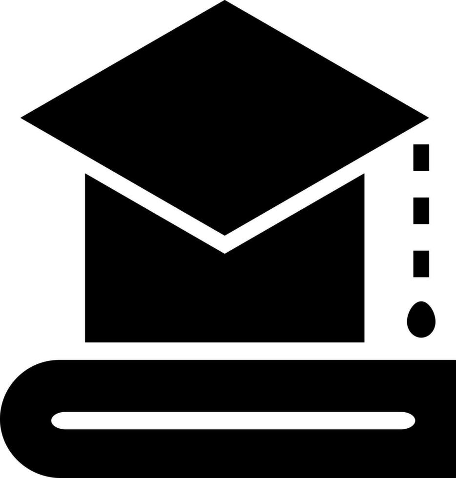 Illustration of mortarboard sign or symbol. vector