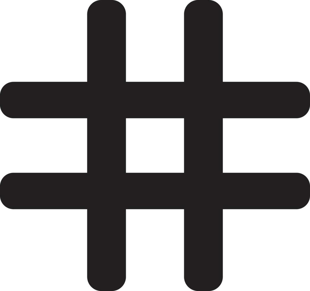Black hash on white background. vector