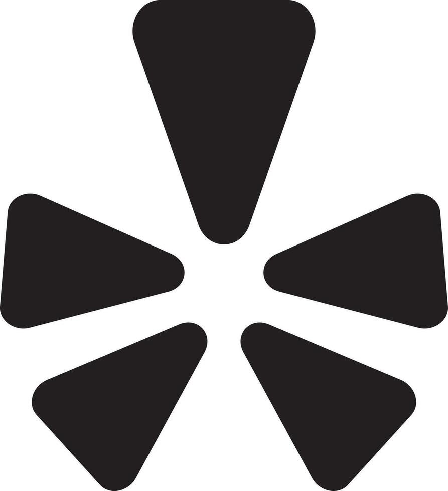 Black yelp on white background. vector