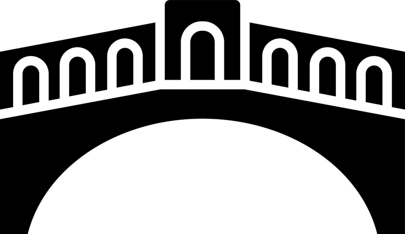 Rialto bridge glyph icon or symbol. vector