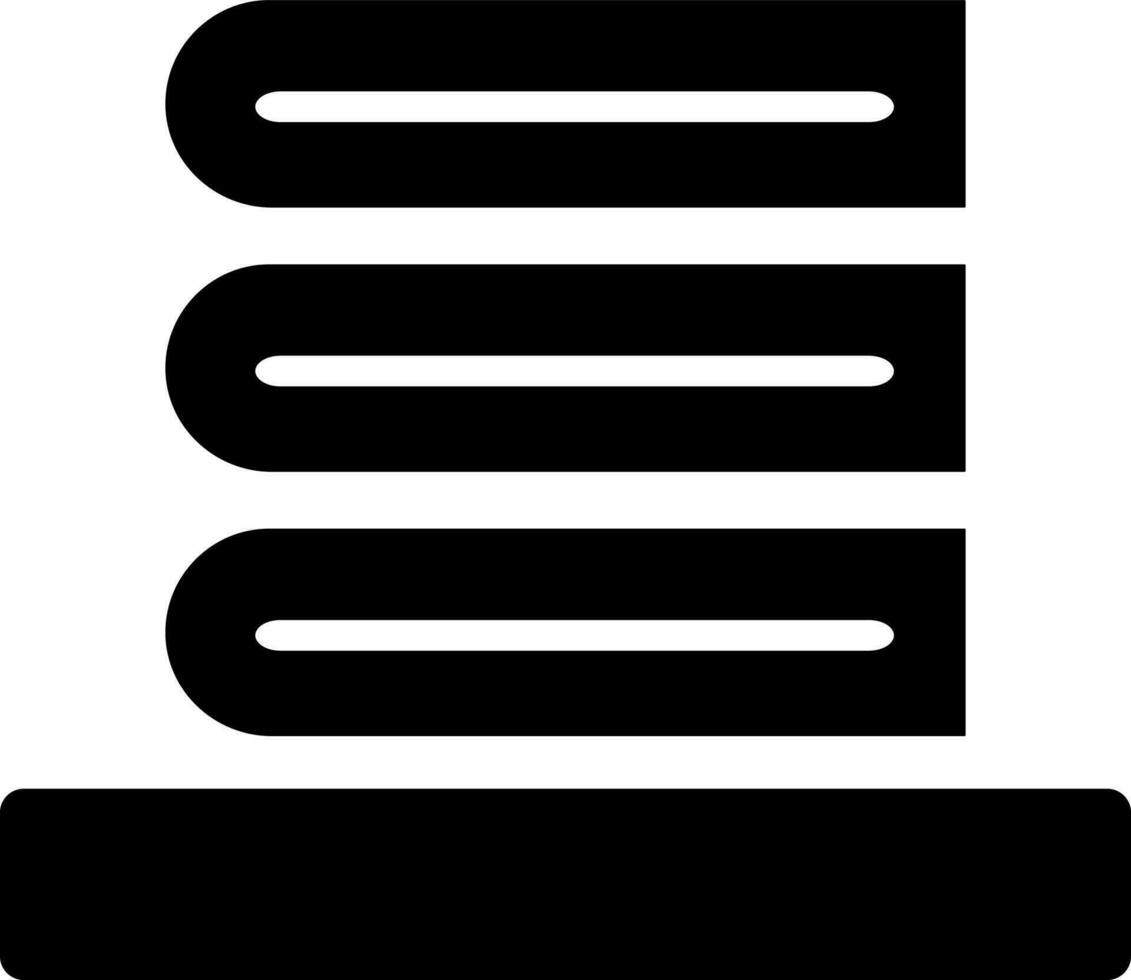 Stack of book icon in Black and White color. vector