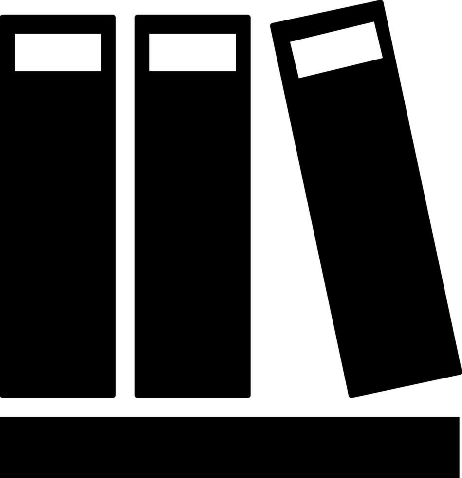 Illustration of binders icon in Black and White color. vector