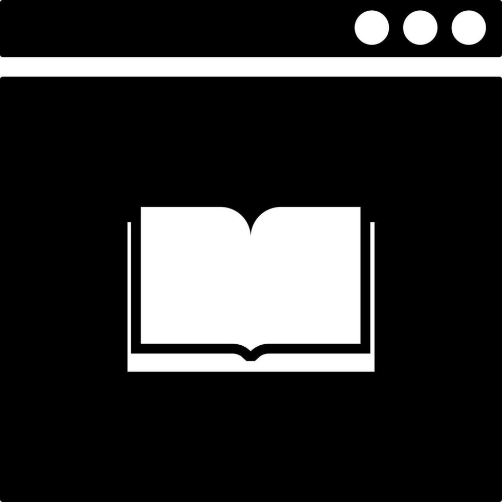 E-book reading icon in flat style. vector