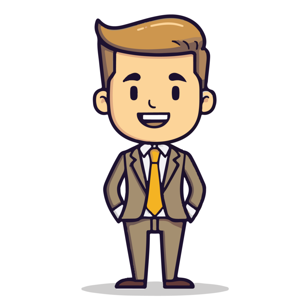 cute businessman icon png