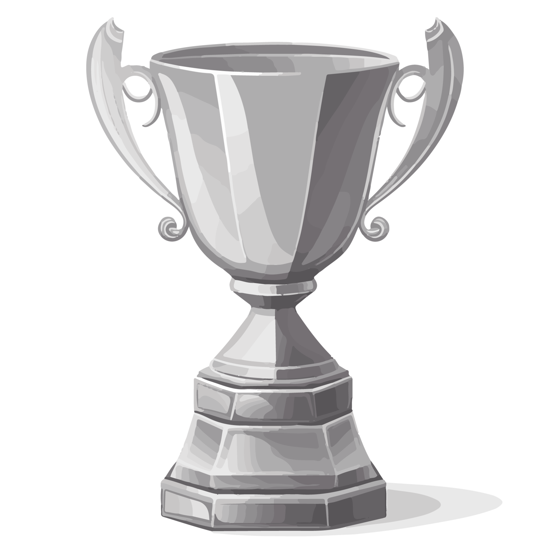 Silver trophy cup 24281518 PNG