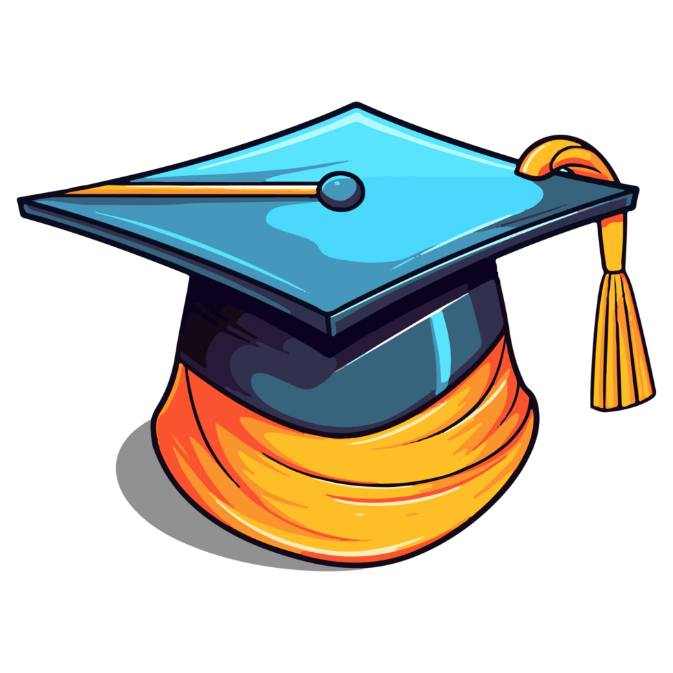 Illustration of graduation cap icon png