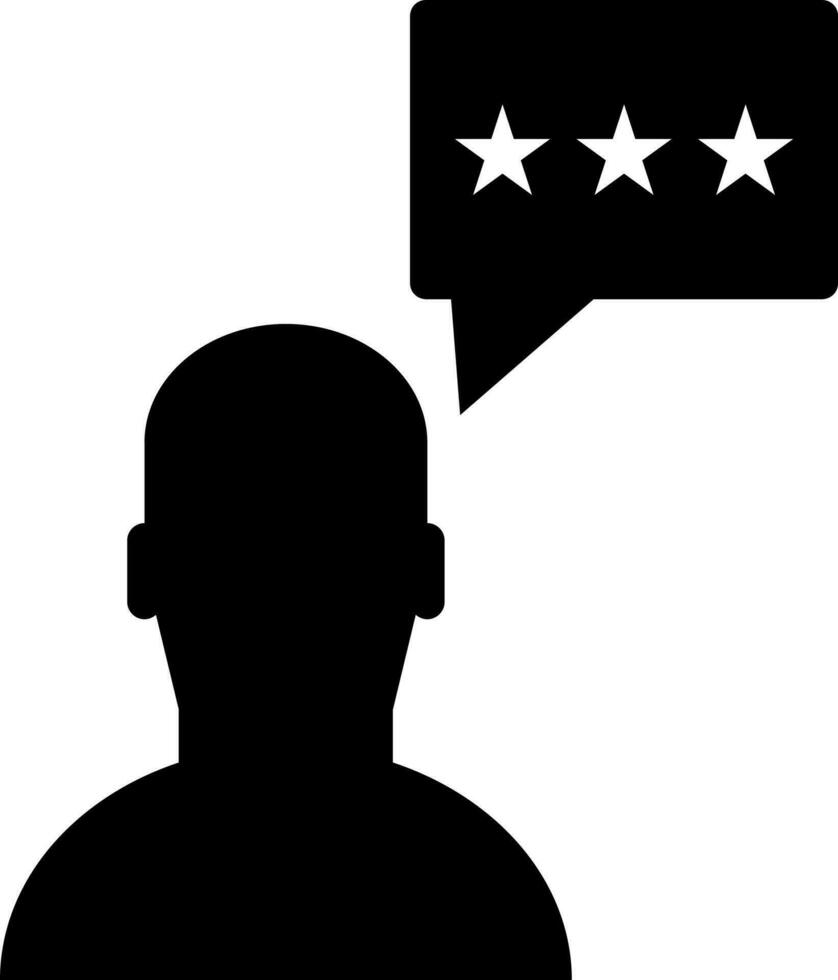 Customer rating icon in flat style. vector