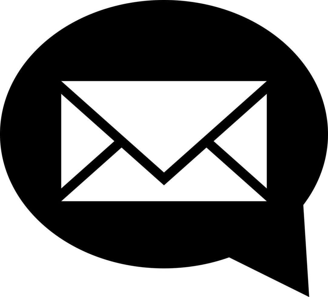 Chatting or messaging icon in Black and White color. vector